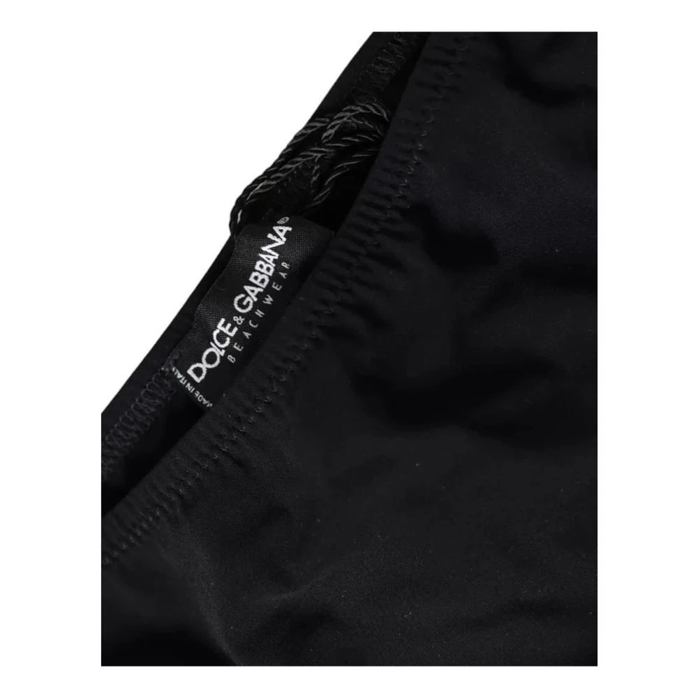 Dolce & Gabbana Zwarte Bikini Bottoms met Logodetails Black Dames