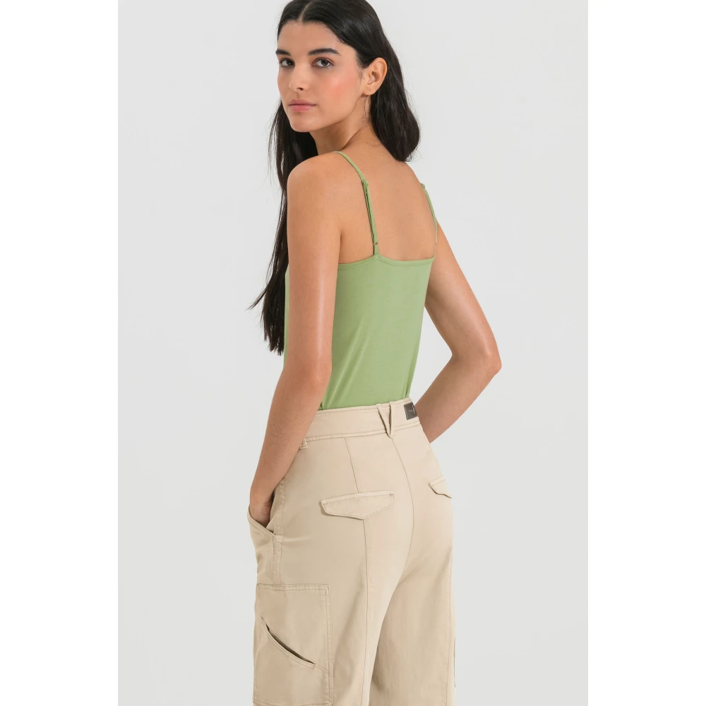 LUISA CERANO Stijlvolle Mouwloze Top 358873 7769 Green Dames