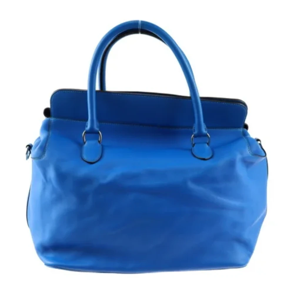 Hermès Vintage Pre-owned Fabric handbags Blue Dames