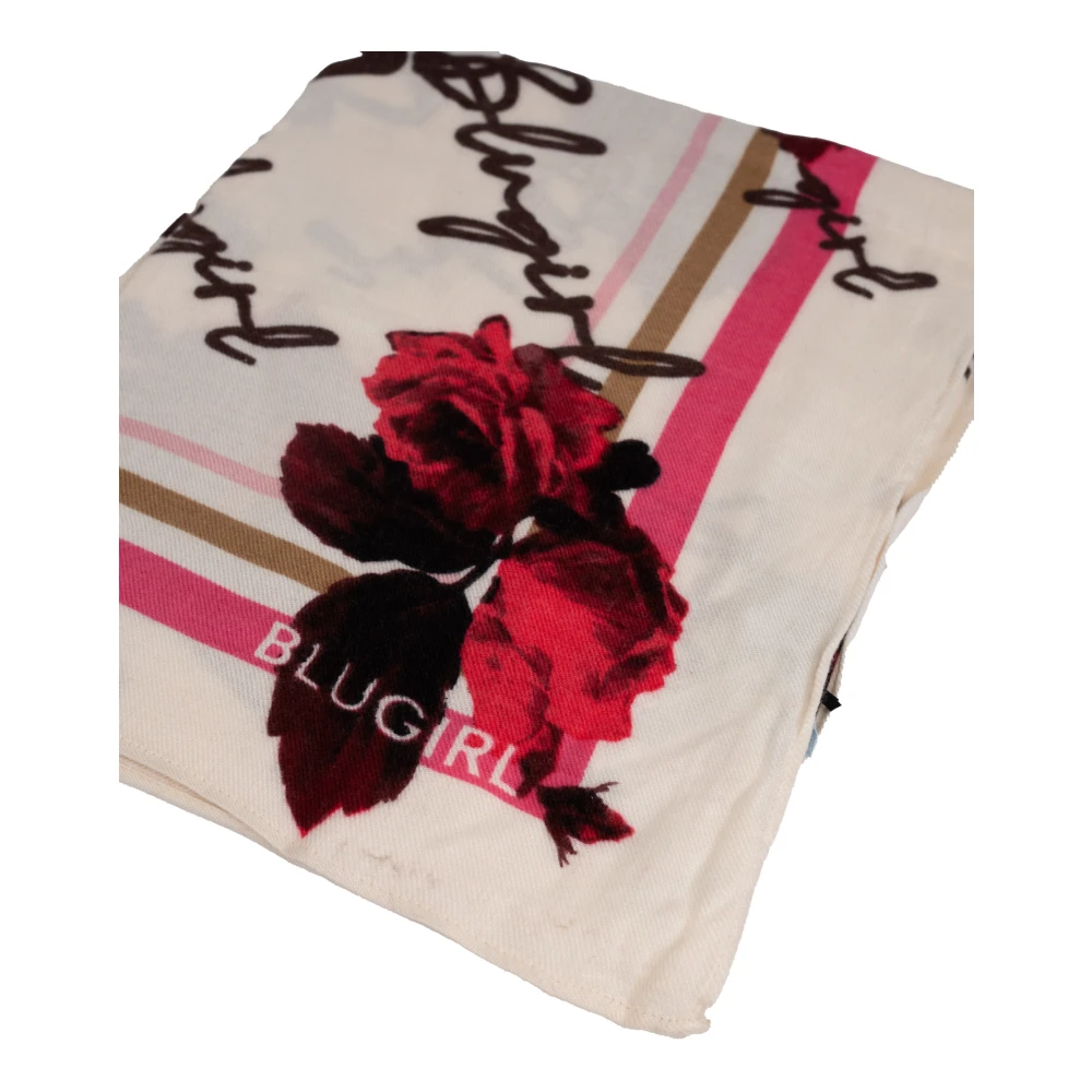 Blugirl Bloemenletters Viscose en Wol Sjaal Multicolor Dames