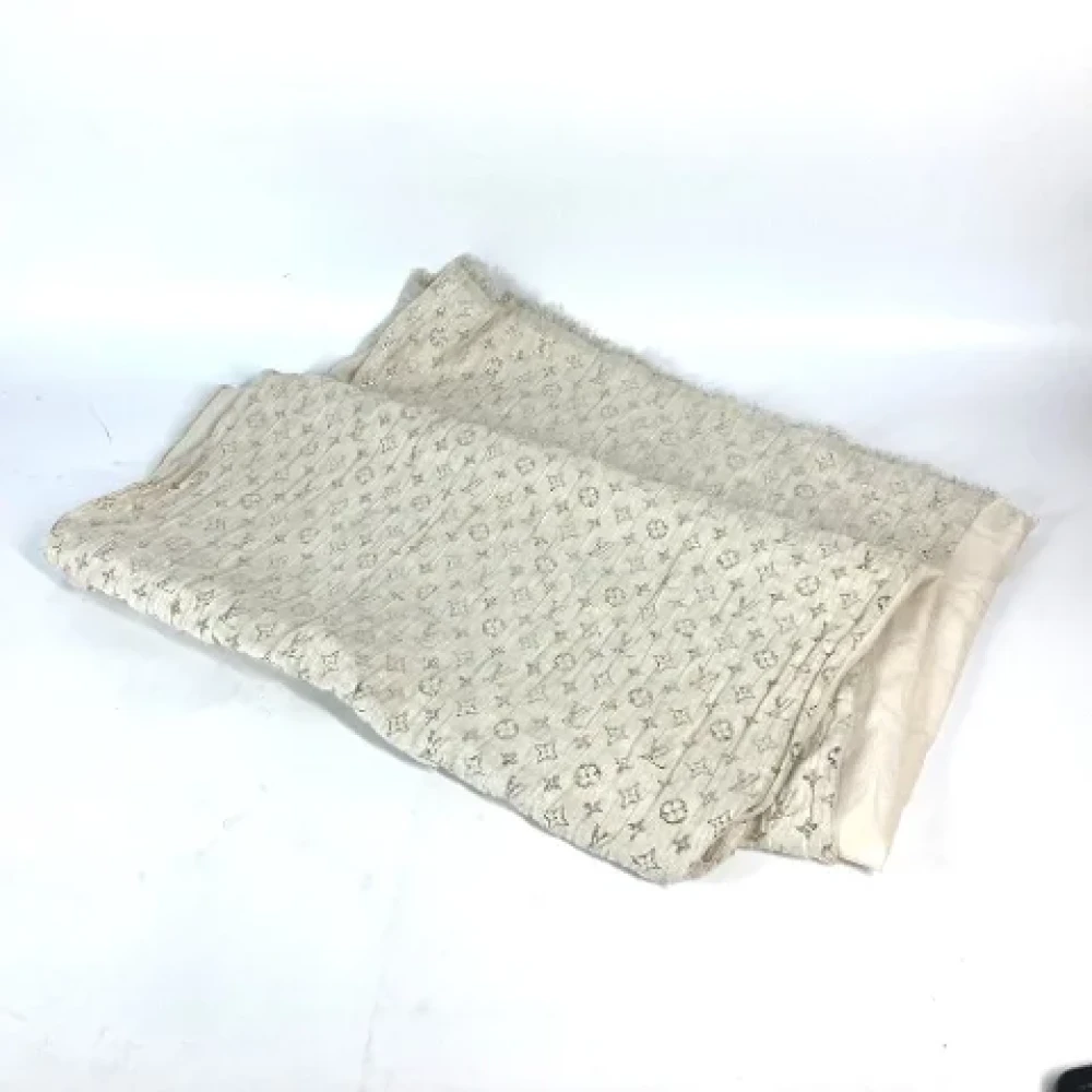 Louis Vuitton Vintage Pre-owned Silk scarves Beige Dames