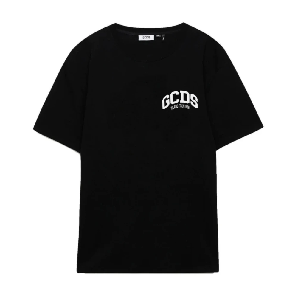 Gcds Black T-Shirts, Male, M, Short Sleeve T-Shirt