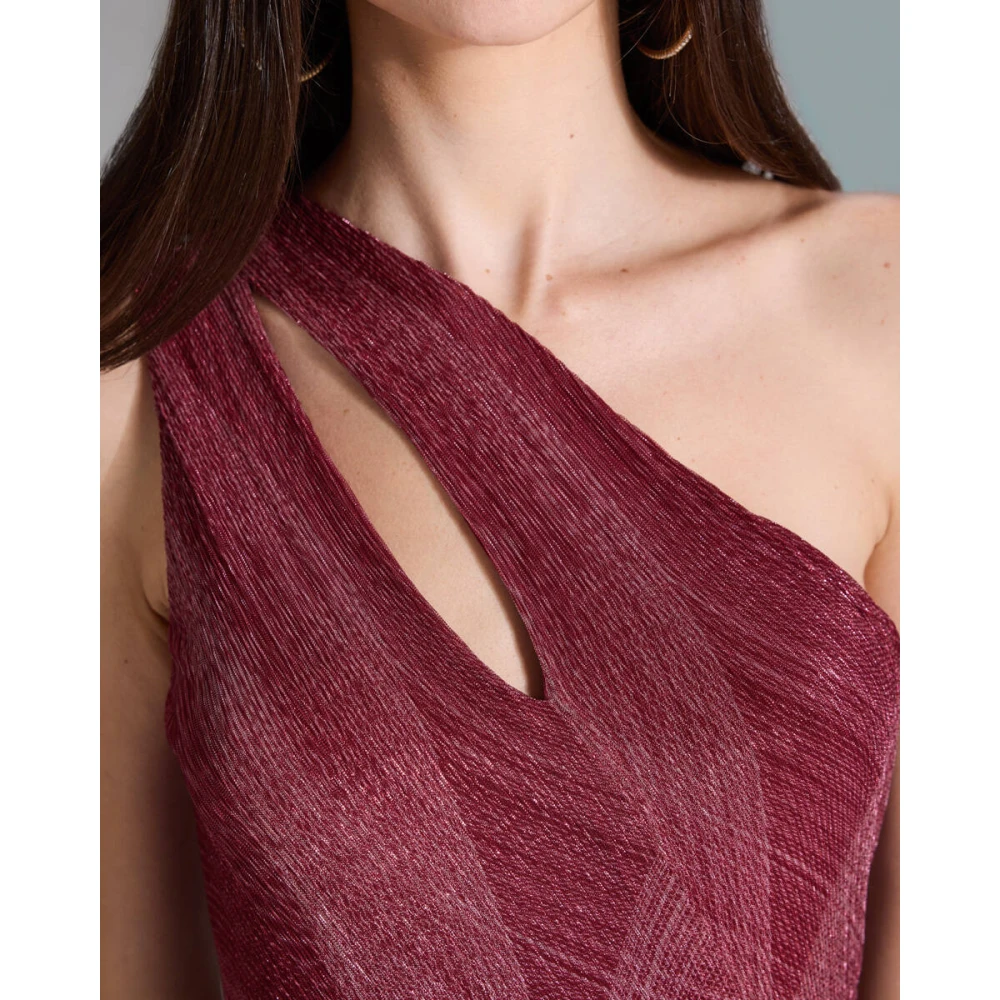 Swing Asymmetrische Avondjurk met Cut-out Red Dames