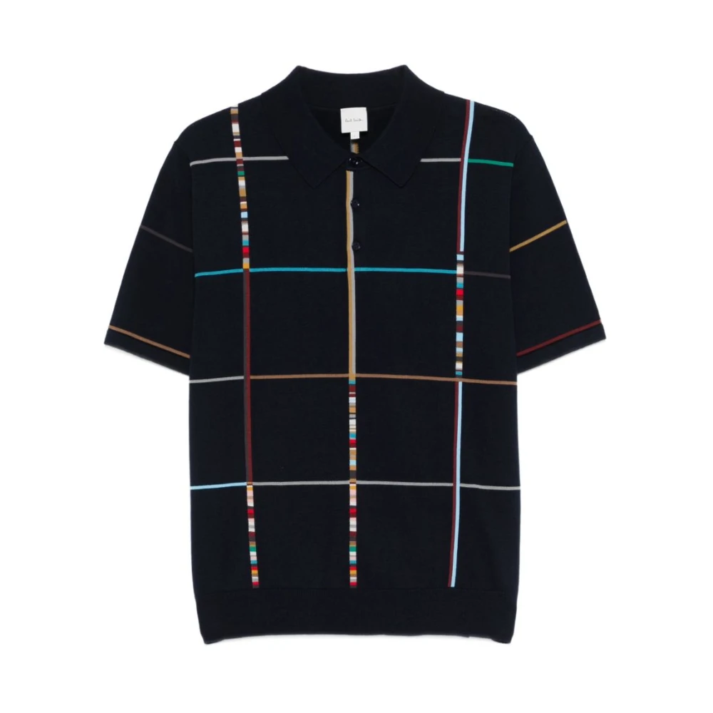 Paul Smith Hombre Polo De Punto De Algodón Con Rayas Y Cuadros Signature Stripe