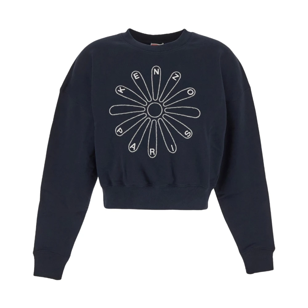 Kenzo Katoenen Logo Sweatshirt Blue Dames