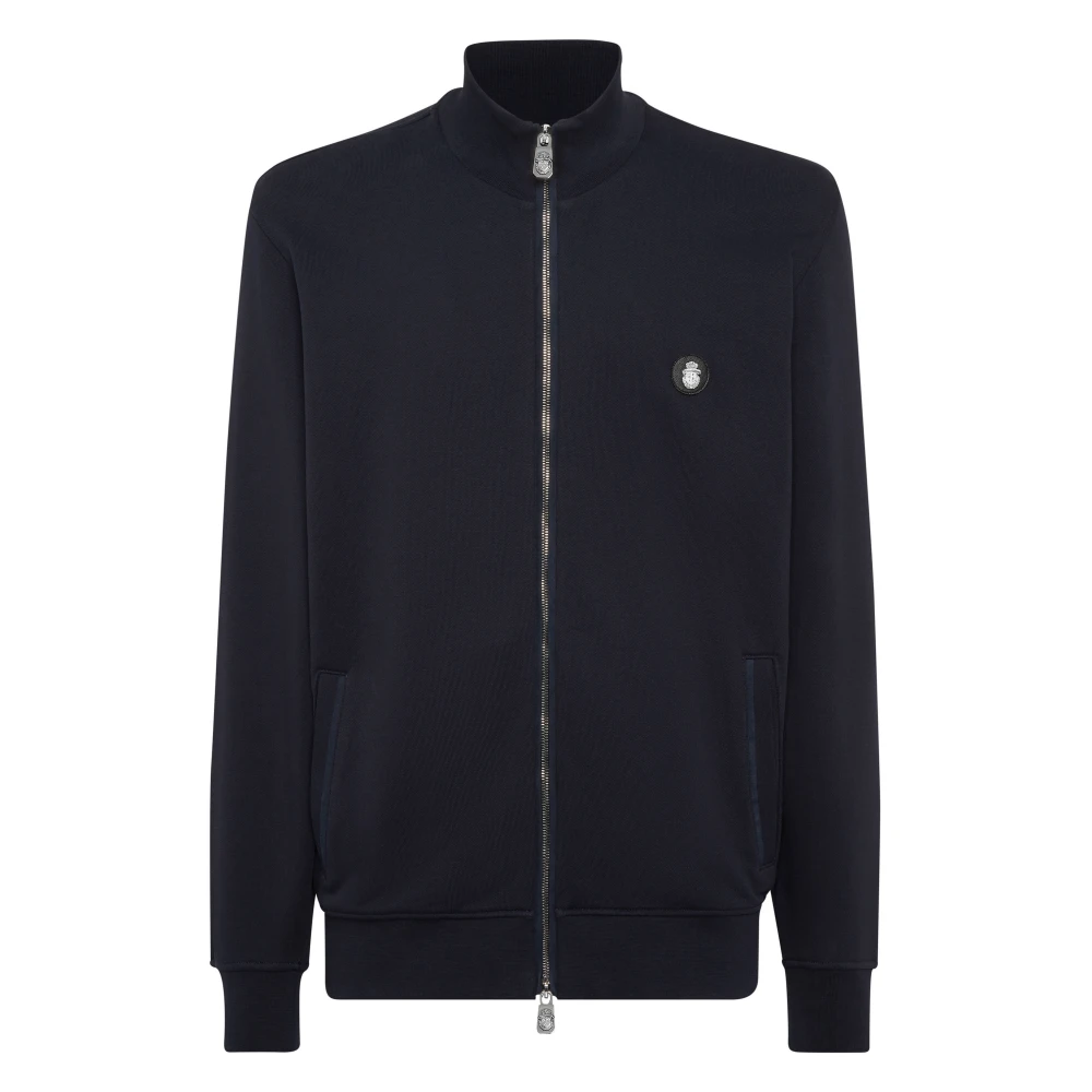 Billionaire Mannelijk Blauw Hoodies & Sweatvesten Heren, 2XL, Katoen, Full-Zip Tracksuit Jacket