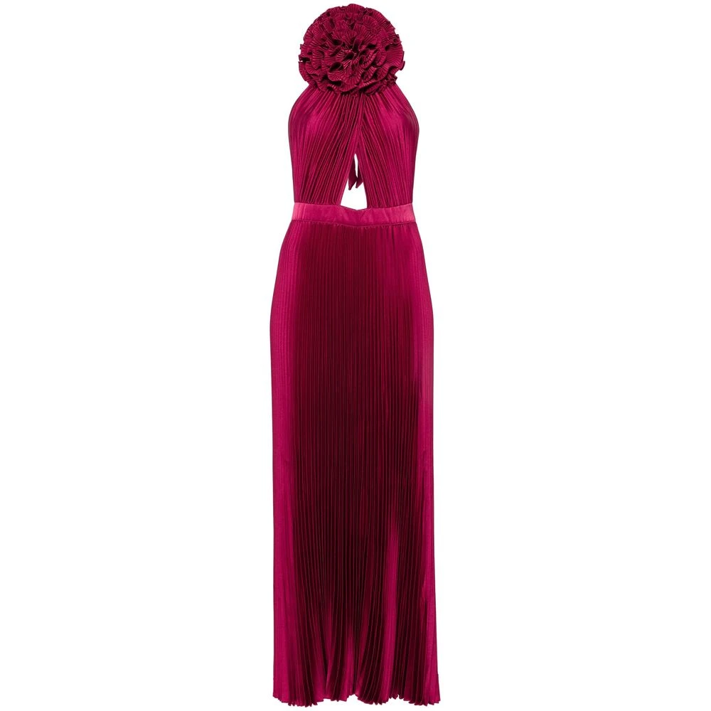L'idée Bloemenapplicatie Halterjurk Red Dames