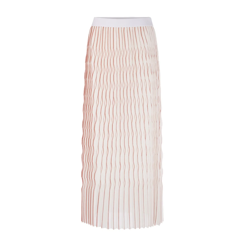 Marc Cain Women's White Pleated Maxi Skirt - Maxi Skirts - M - Skirts