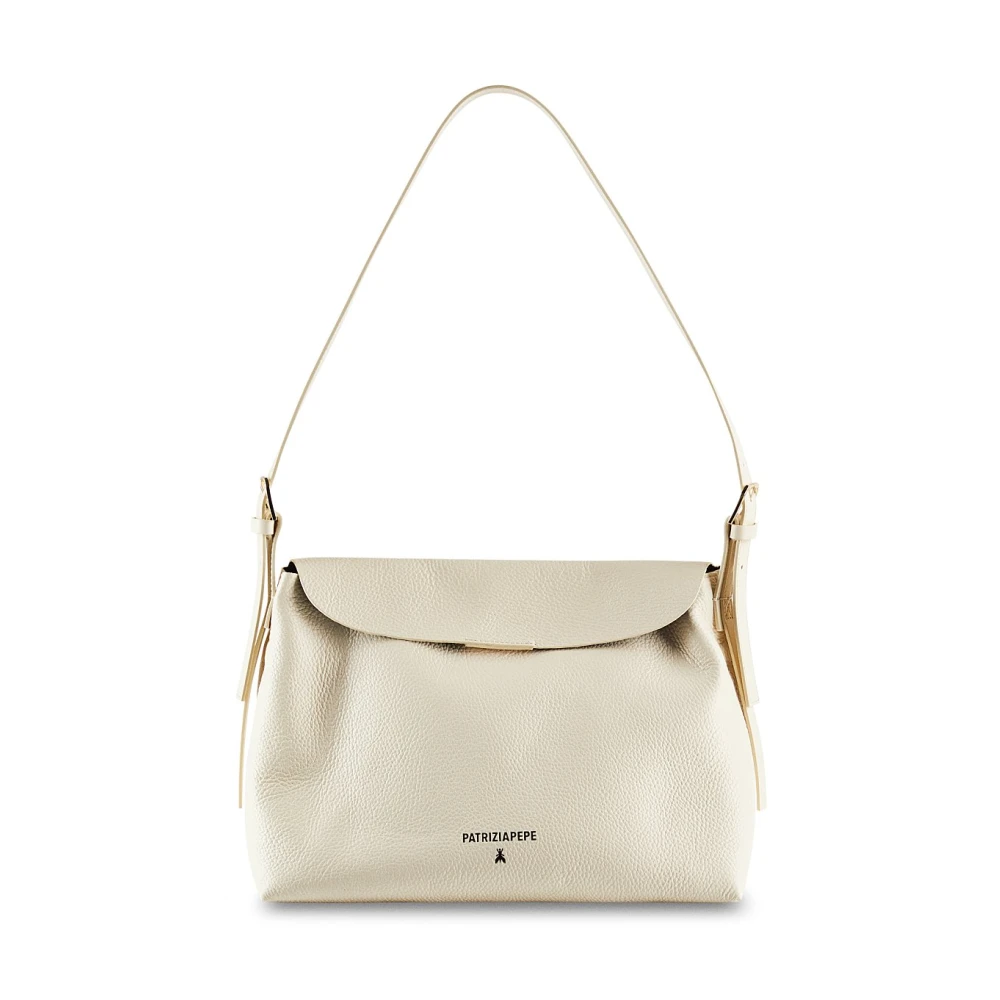 Patrizia Pepe Vrouw Beige Tassen Dames, One Size, Wol, Never Complete Schoudertas