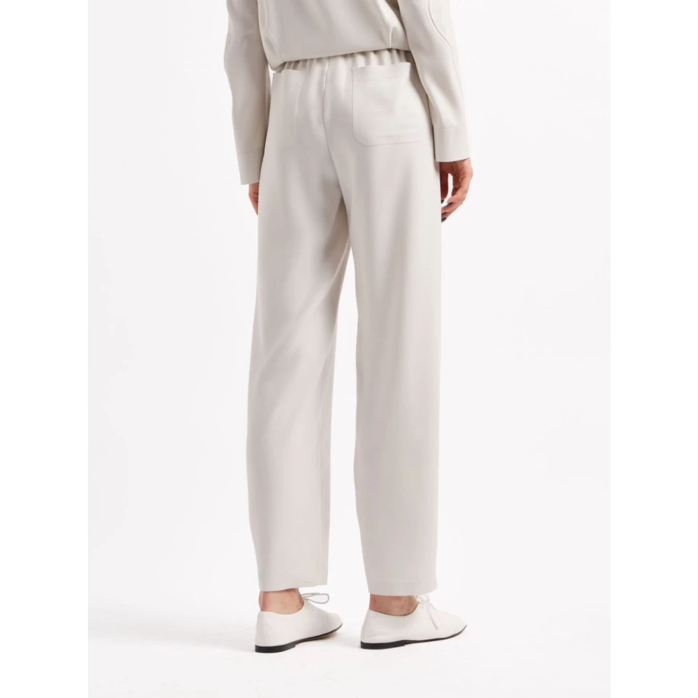 Giorgio Armani Grijze Broek met Elastische Tailleband Gray Dames