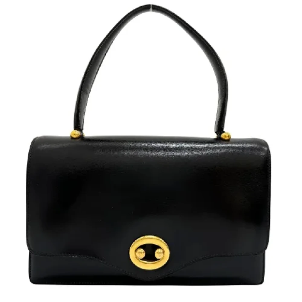 Hermès Vintage Pre-owned Leather handbags Black Dames