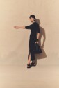 kiiro-robe-en-tricot-de-soie-noire