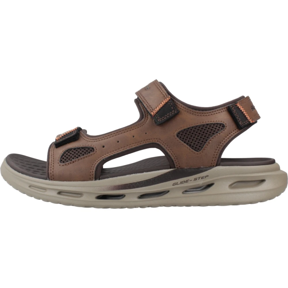 Skechers Brown Flat Sandals, Male, 8 Uk, Orvan - Gamble