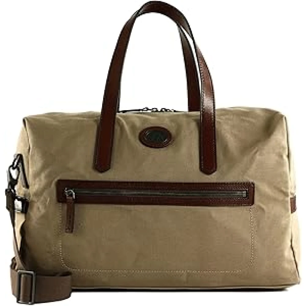 The Bridge Unisex Beige Weekend Bags, One Size, Modern Travel Bag In Canvas
