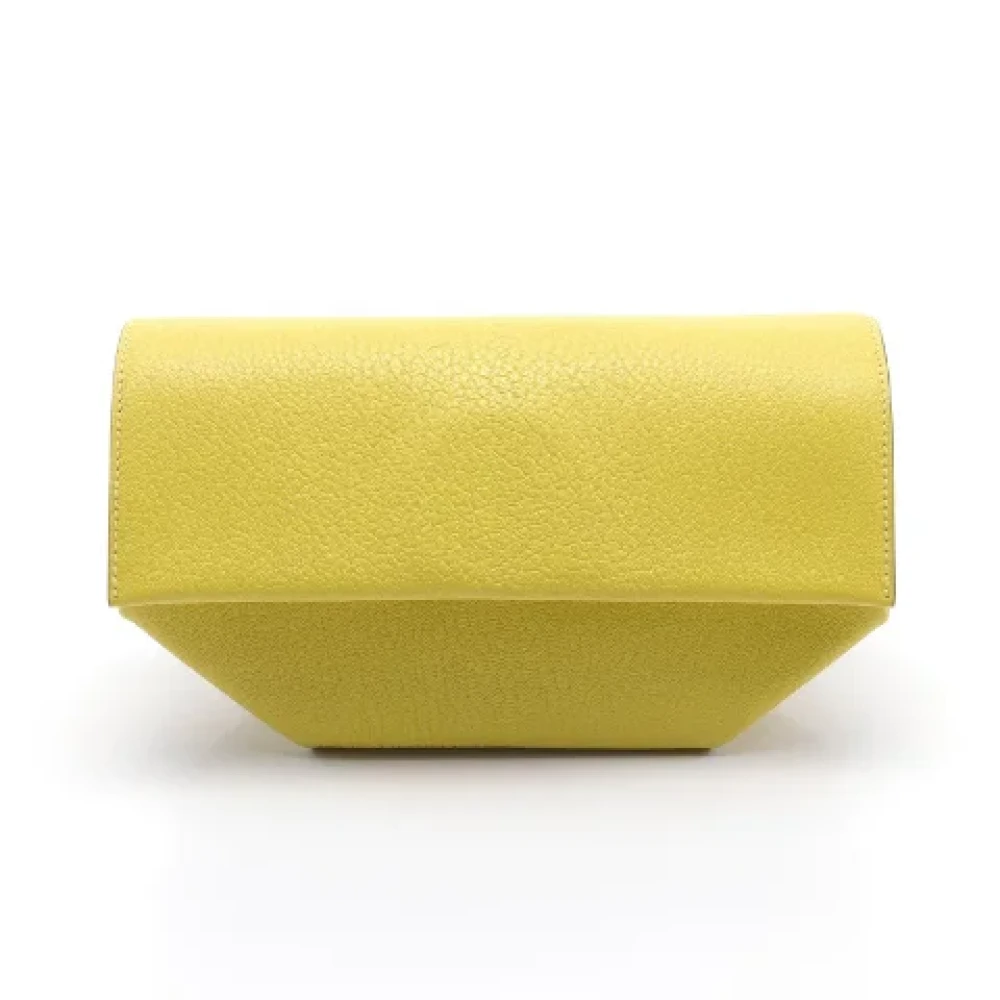Hermès Vintage Pre-owned Leather clutches Yellow Dames