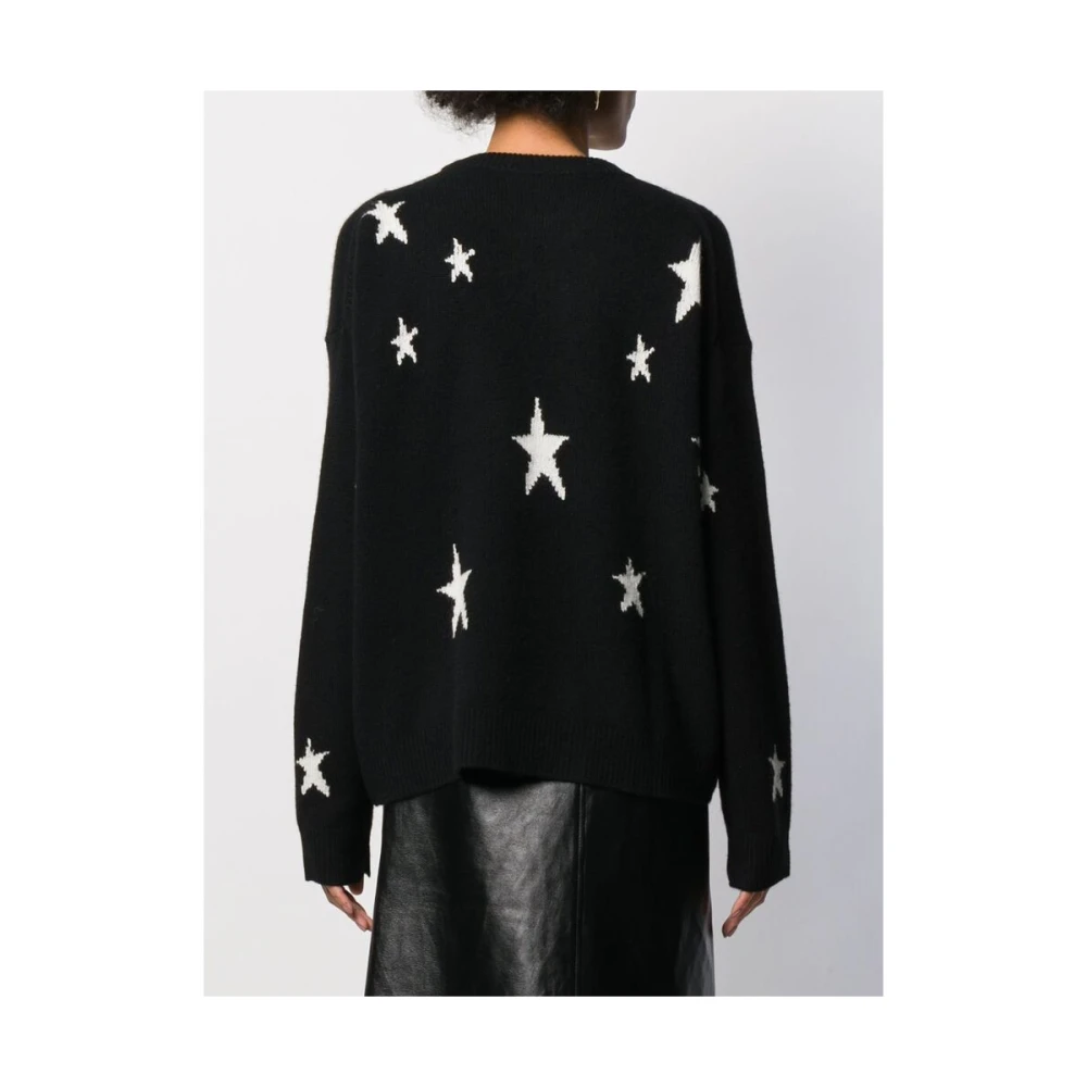 Zadig & Voltaire Zwarte Kasjmier Sterrenprint Sweater Black Dames