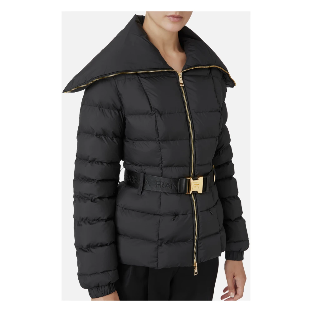 Elisabetta Franchi Stijlvolle Piumino Jas voor Vrouwen Black Dames