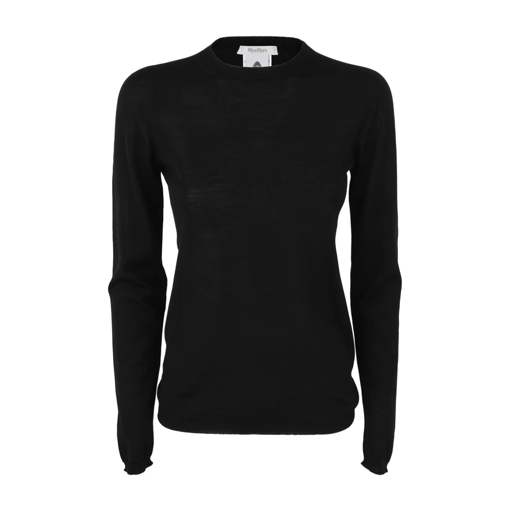 Max Mara Zwarte Pesco Crew Neck Sweater Black Dames