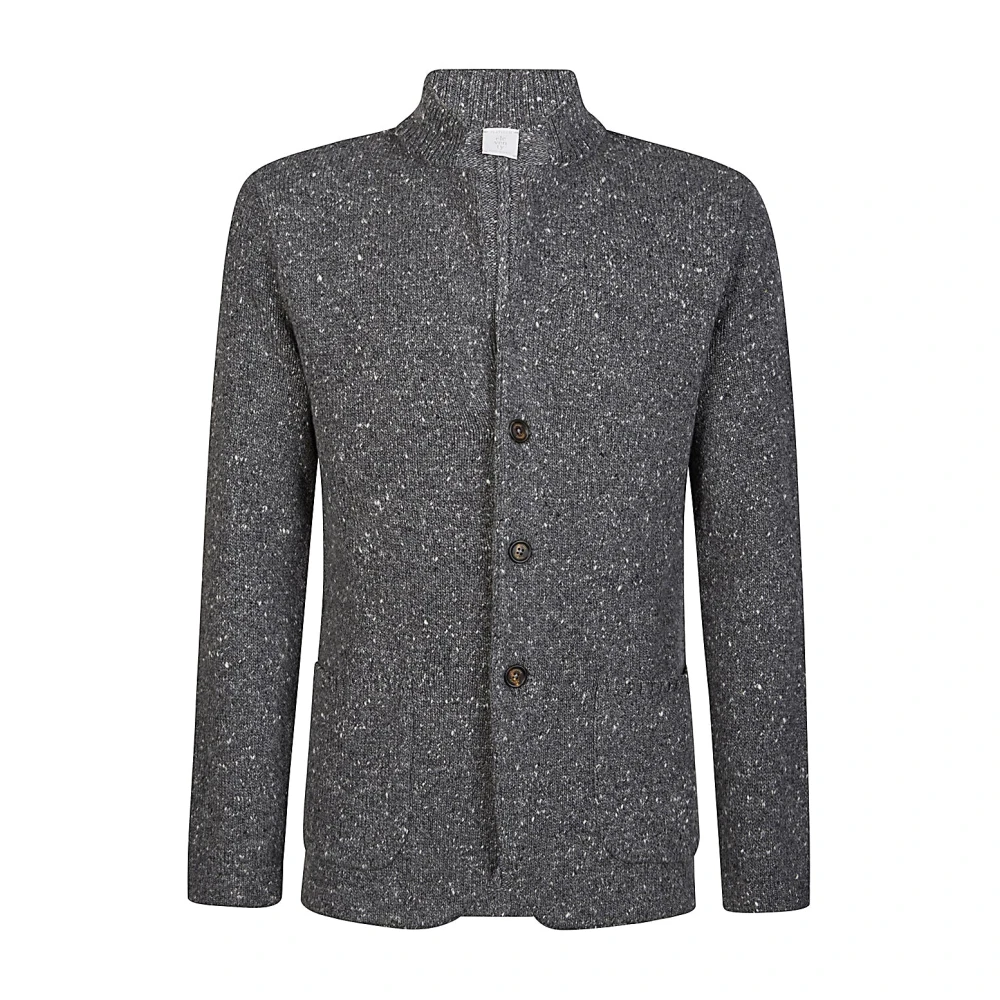 Eleventy Men's Gray Cashmere Wool Stand Collar Jacket