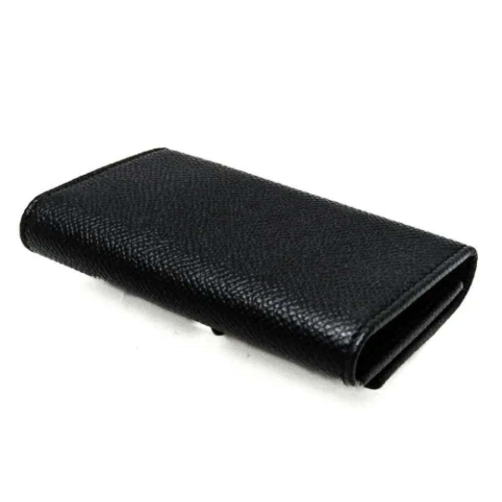 Bvlgari Vintage Pre-owned Leather key-holders Black Unisex