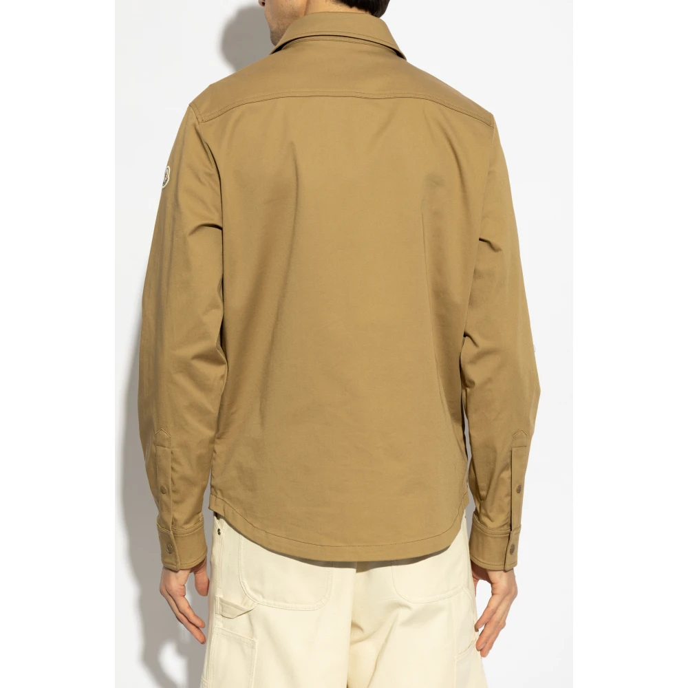 Moncler Katoenen overhemd Beige Heren