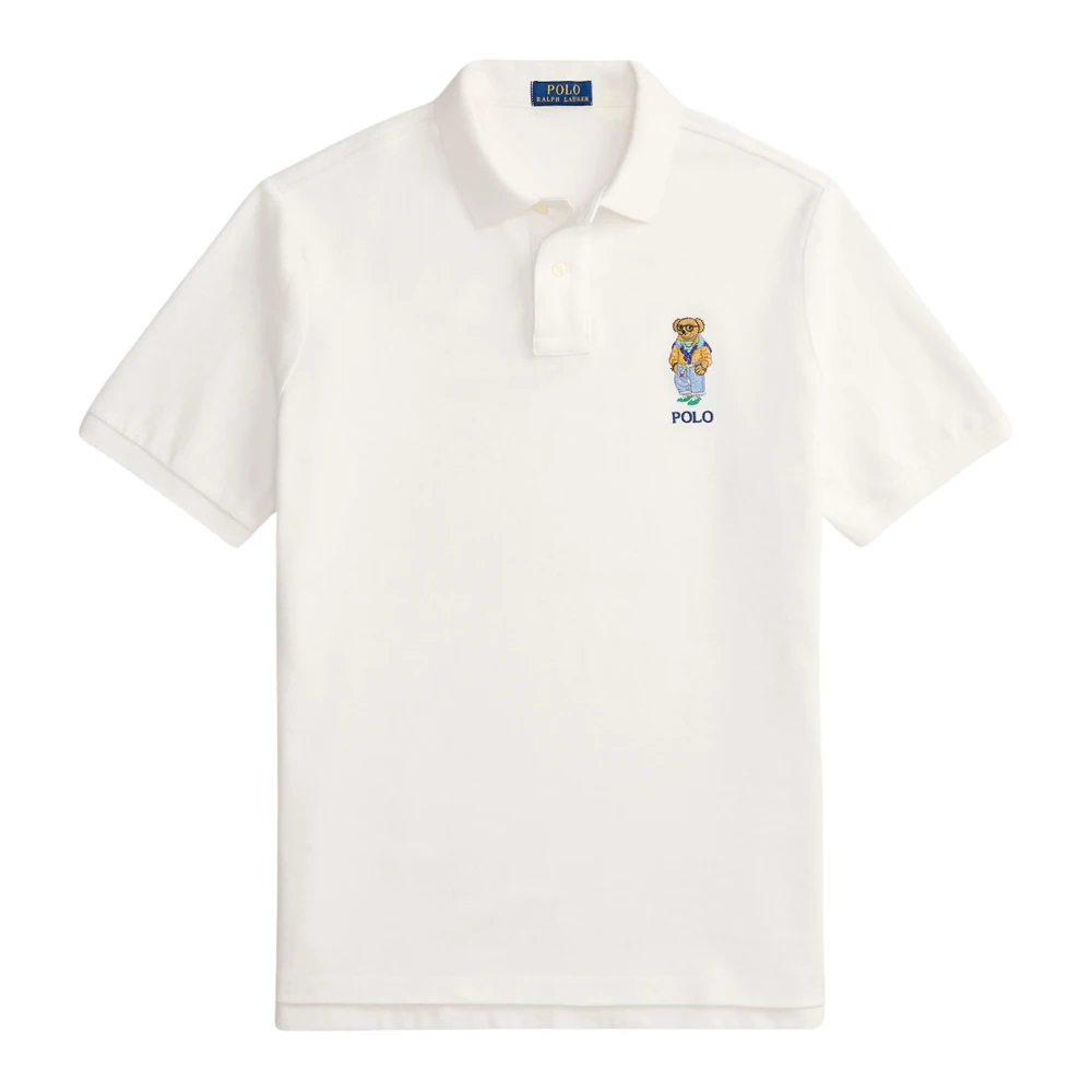 Ralph Lauren Men's White Polo Shirts, Xl, Polo Bear Polo Shirt