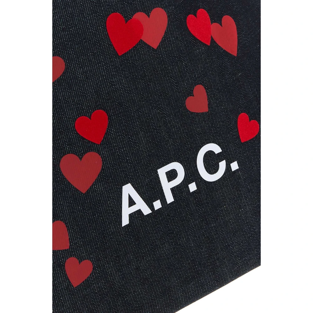 A.p.c. Lou Blondie Denim Winkeltas Blue Dames