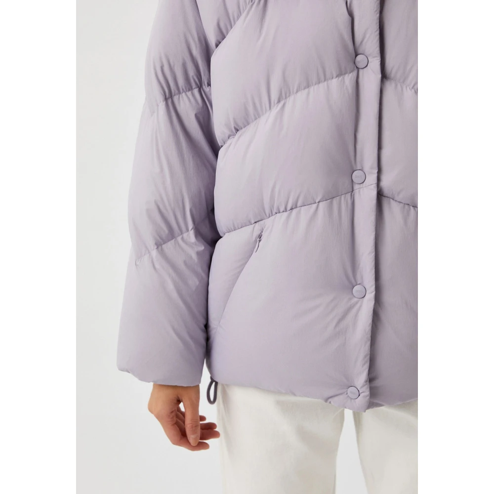 Duno Hoge hals Gewatteerde Donsjas Purple Dames