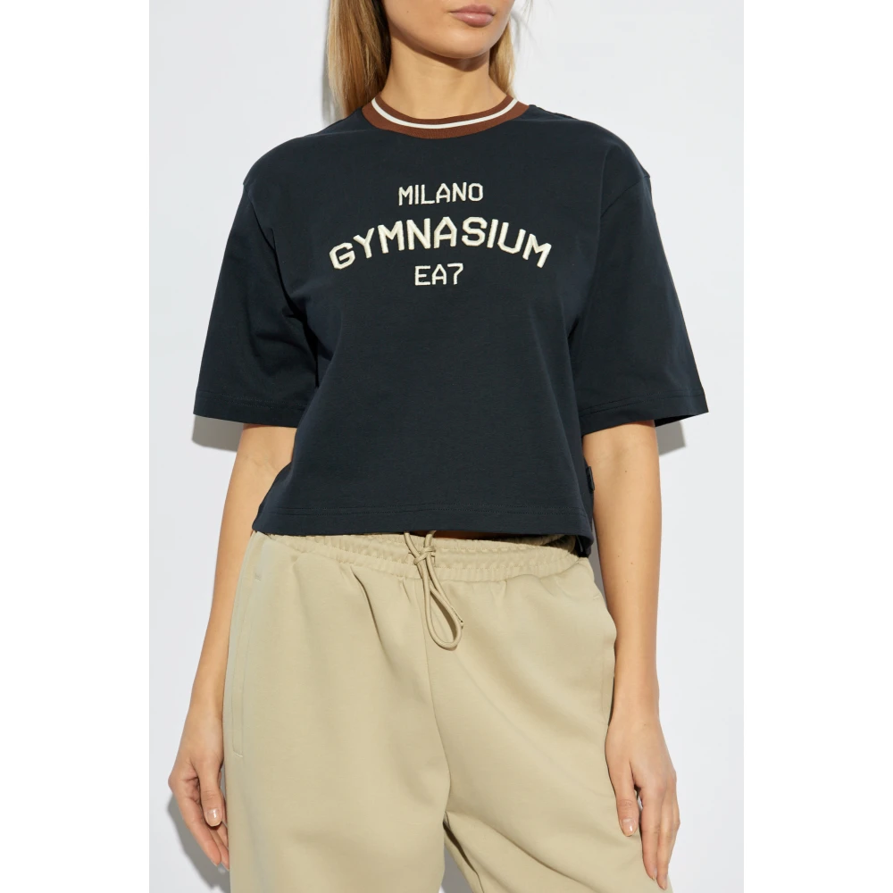 Emporio Armani EA7 Ruimvallend T-shirt Blue Dames