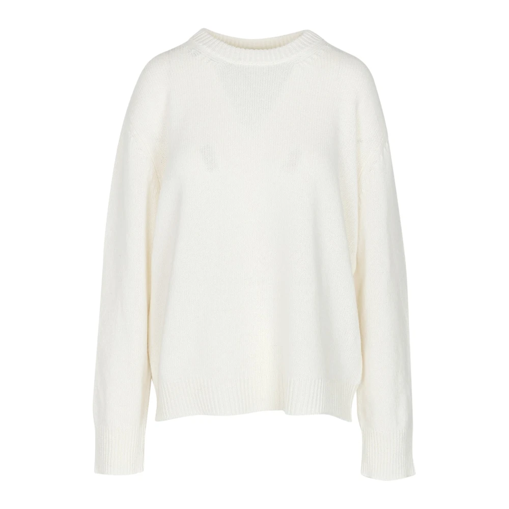 Jucca Wollen franjesweater White Dames