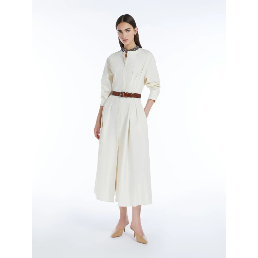 Max Mara Studio Elegante Ivoor Shirtjurk Beige Dames