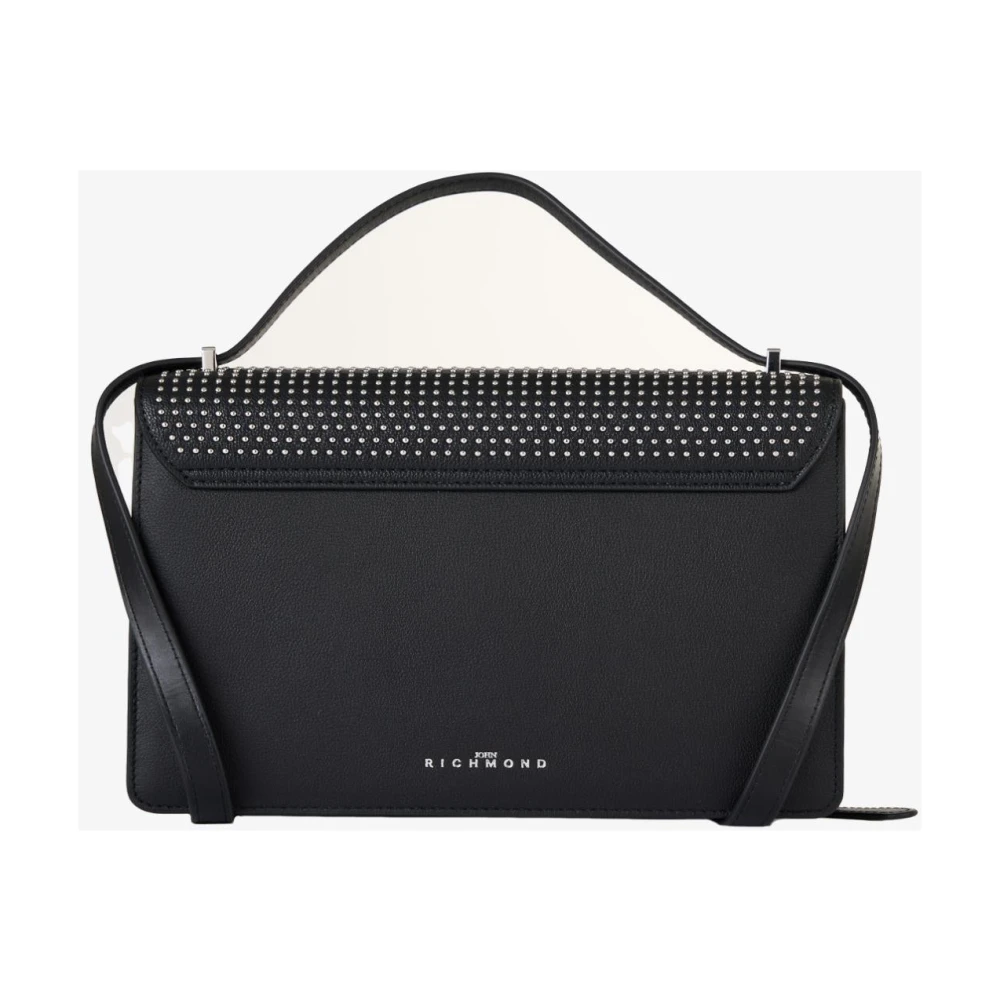John Richmond Schoudertas met reliëfstructuur Black Dames