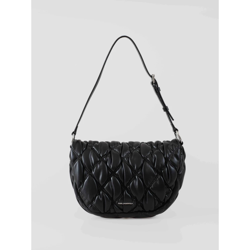 Karl Lagerfeld K Signature Quilt Flap SHB Black Dames