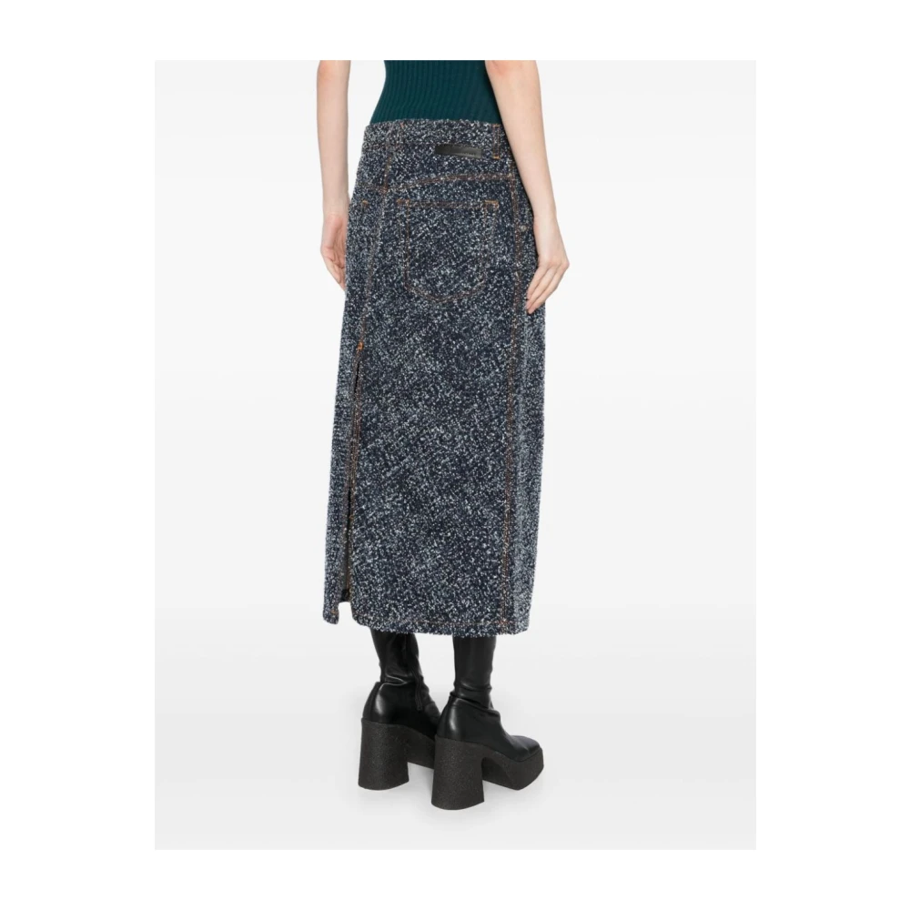 Stella Mccartney Boucle Denim Rok Blue Dames