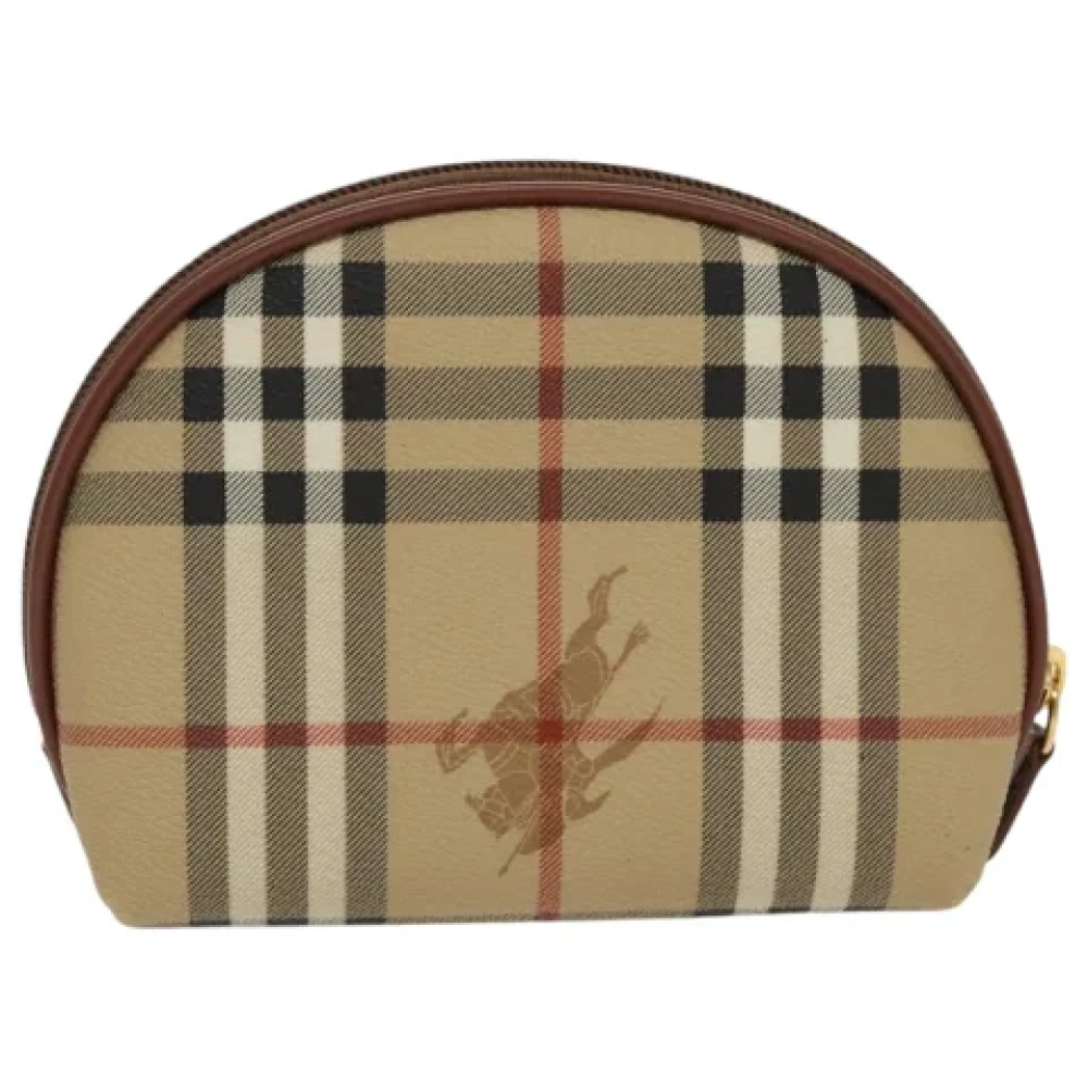 Burberry Vintage Pre-owned Leather pouches Beige Dames