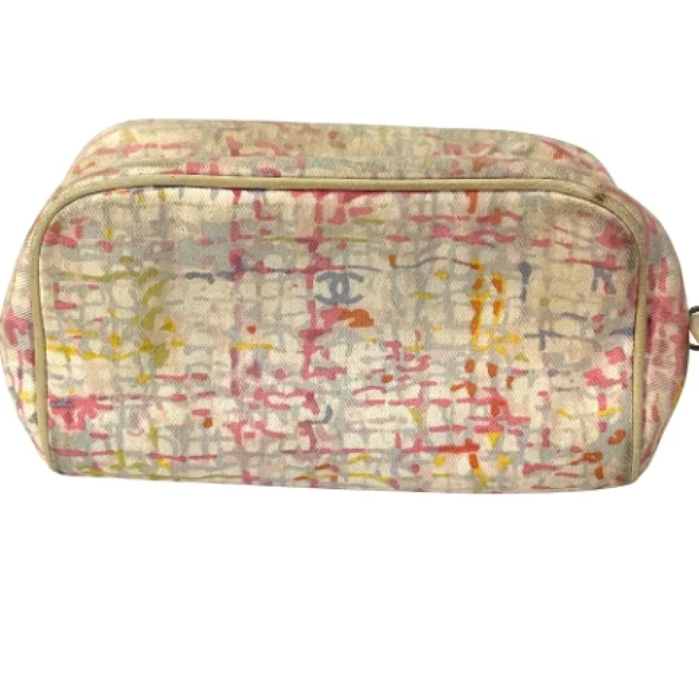 Chanel Vintage Pre-owned Canvas clutches Pink Dames