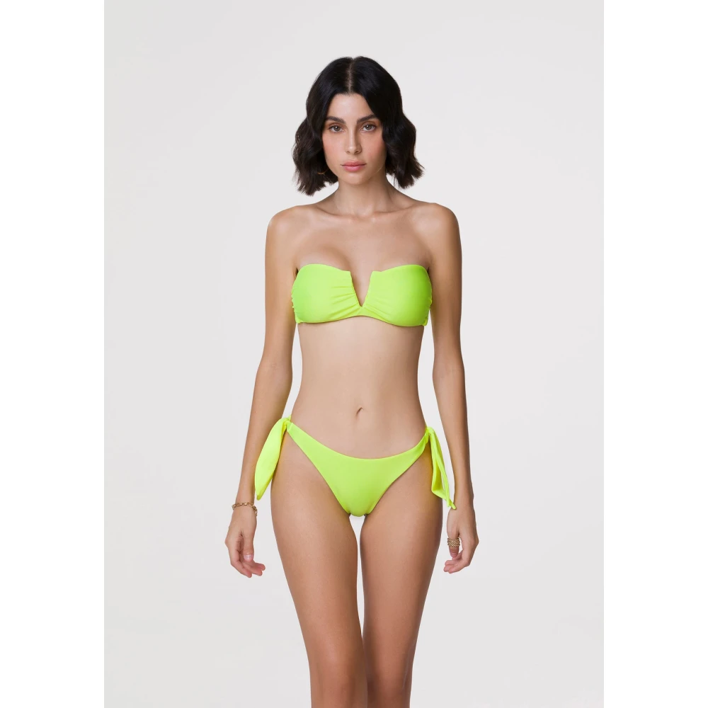 Me-Fui V-hals Gewatteerde Beha in Fluorescerend Geel Yellow Dames