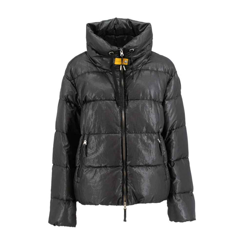 Parajumpers Women's Black Winter Jackets, S, Light Down Jacket With Adjustable Collar