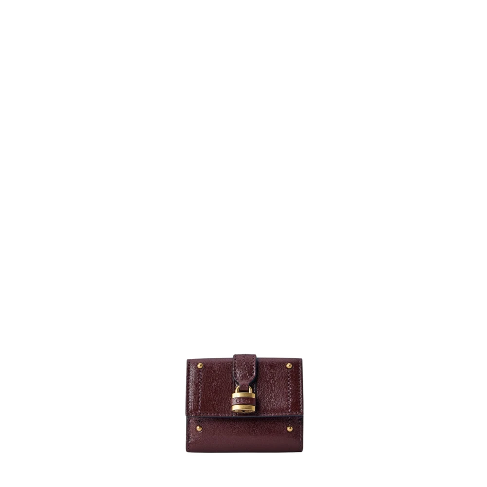 Chloé Women's Red Wallets & Cardholders, One Size, Mini Paddington Tri-Fold Wallet