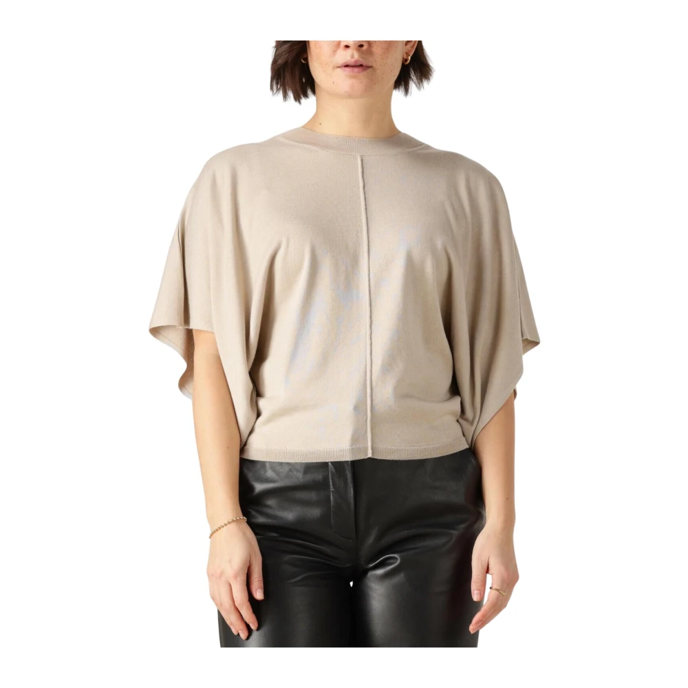 Est'Seven Veelzijdige Suzette Top voor Vrouwen Beige Dames