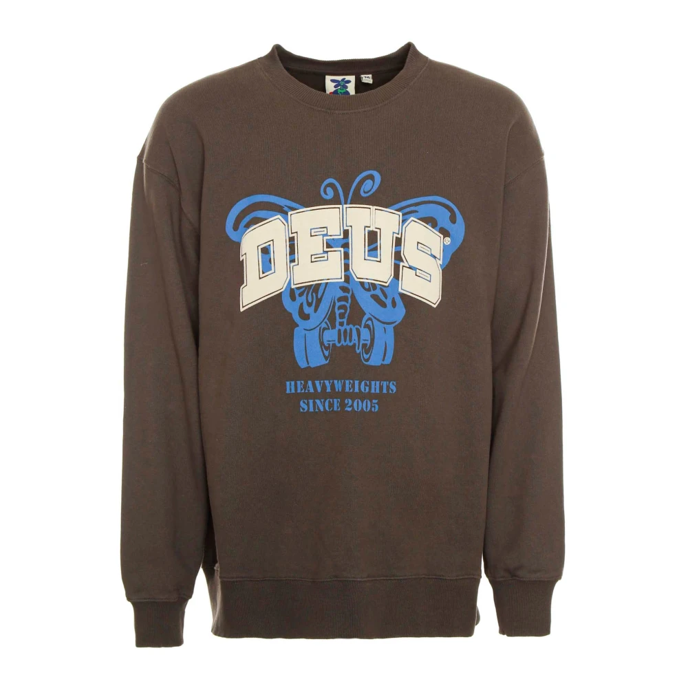 Deus Ex Machina Flight Fight Sweatshirt Relaxed Fit Gray Heren