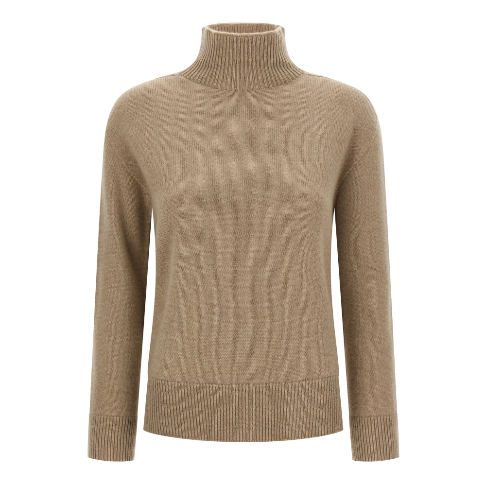 Max Mara Women's Beige Cashmere Knitwear, Xs, Quercia Turtleneck Jumper