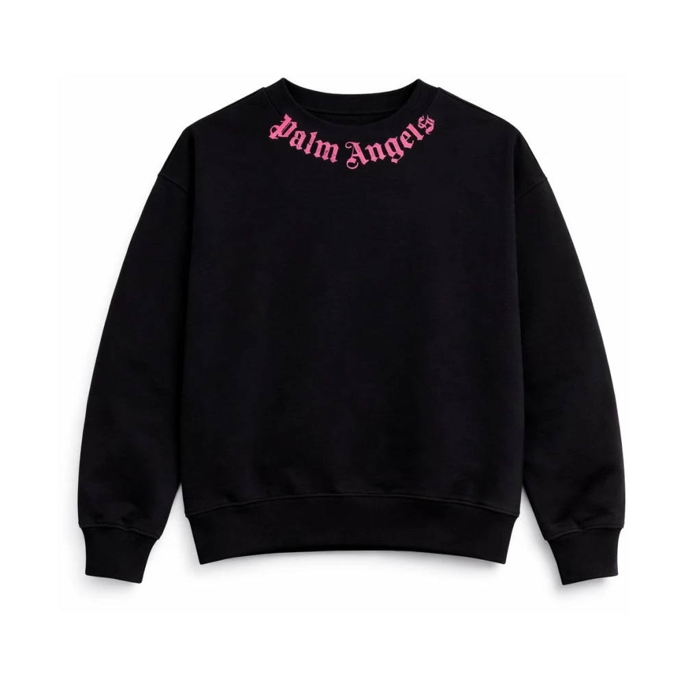 Palm Angels Girls Black Crewneck Sweatshirt - Kids Sweatshirts - 10 Y - Kids