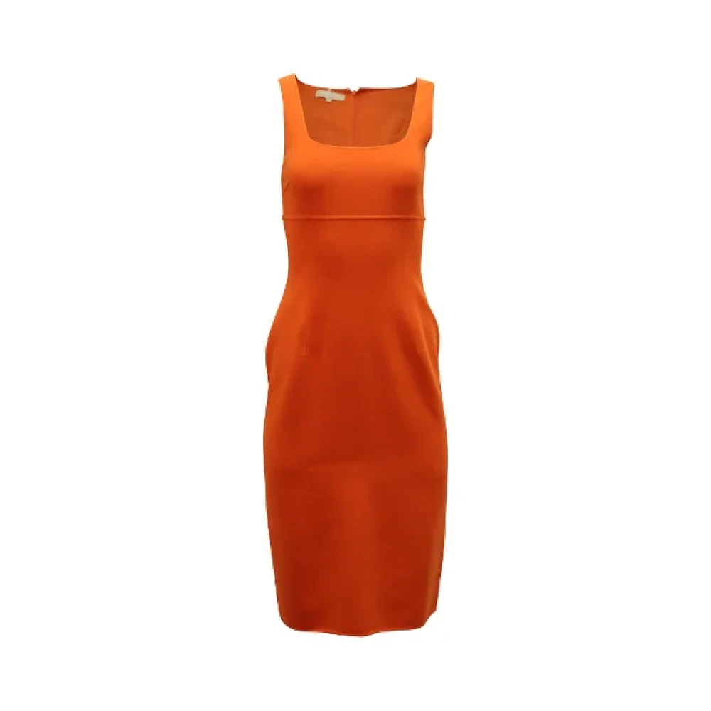 Michael Kors Pre-owned Wool dresses Orange Dames