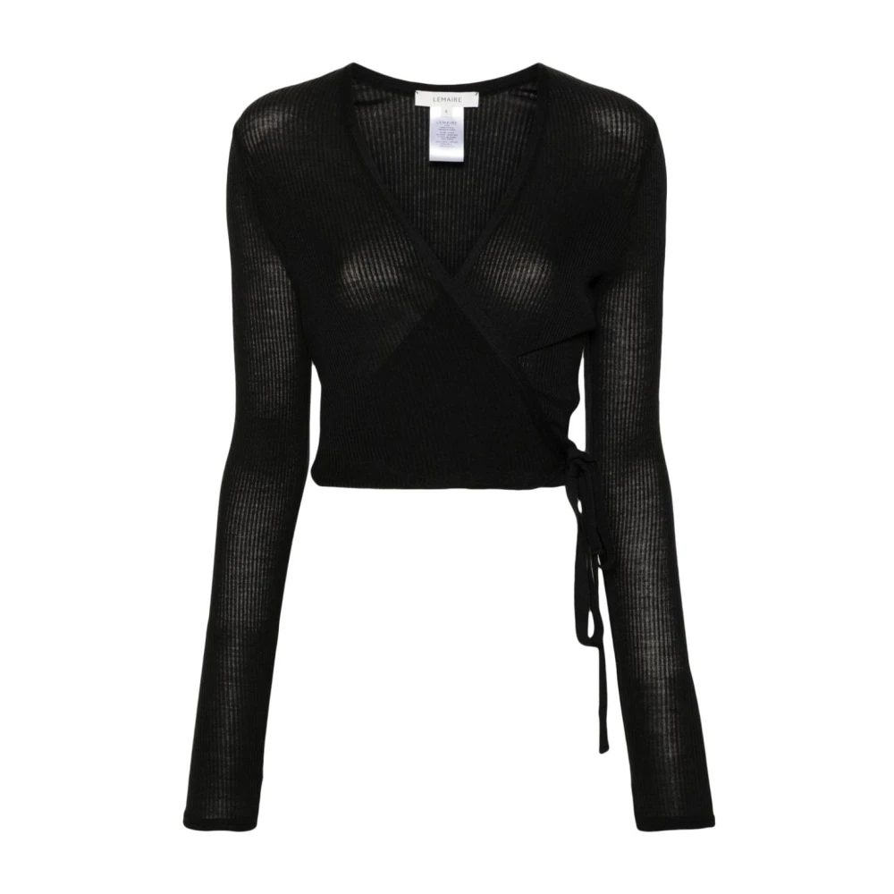 Lemaire Stijlvolle Wrapover Cardigan Black Dames