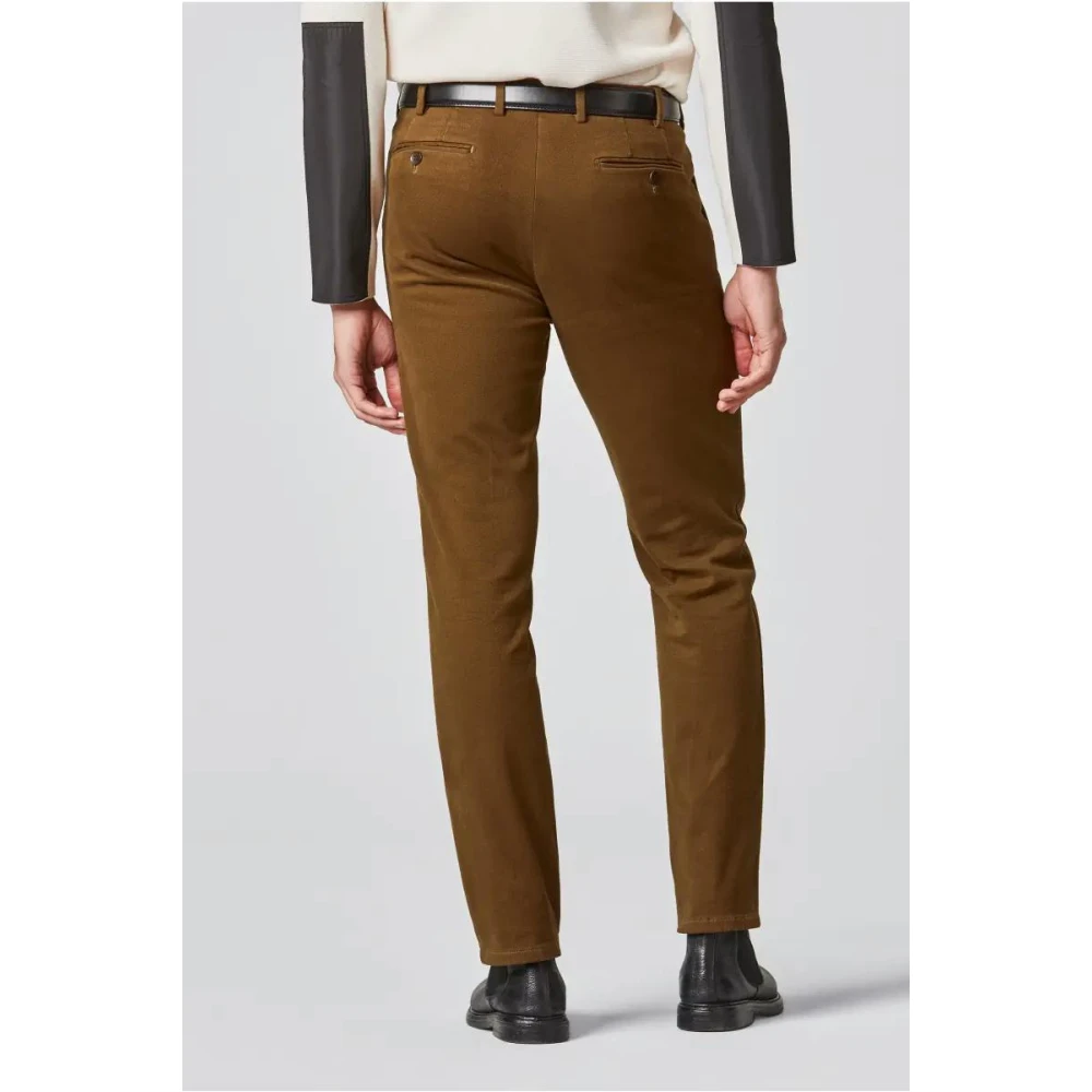 Meyer Superzachte Winter Twill Chino Brown Heren