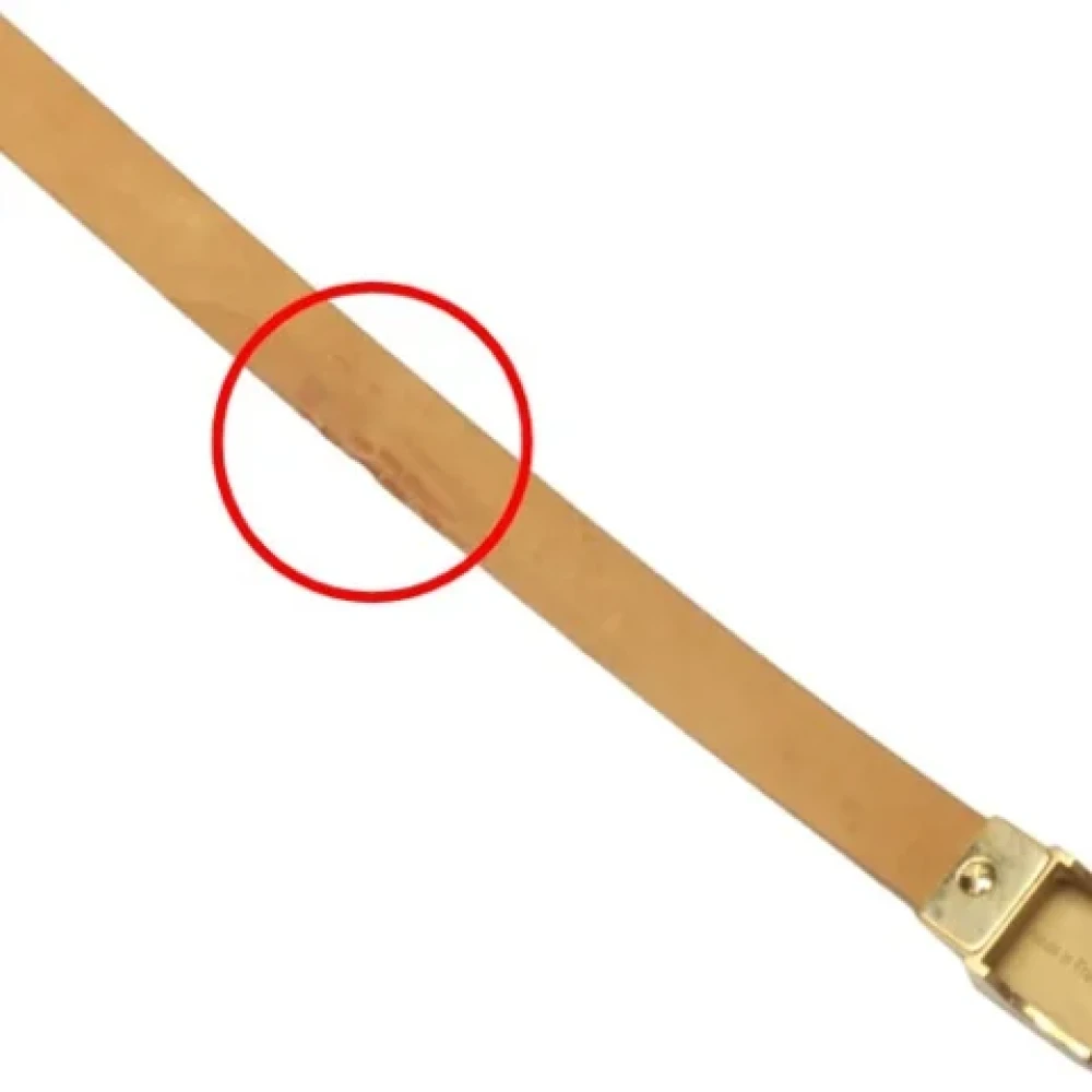 Louis Vuitton Vintage Pre-owned Leather belts Beige Dames