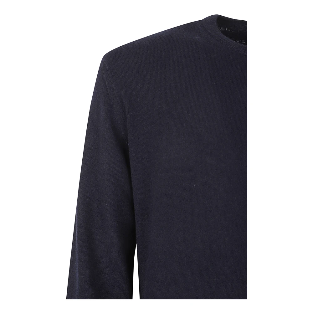 Z Zegna Luxe Cashmere Crew Neck Sweater Blue Heren