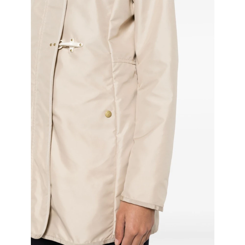 Fay Beige Waterafstotende Jas met Opstaande Kraag Beige Dames