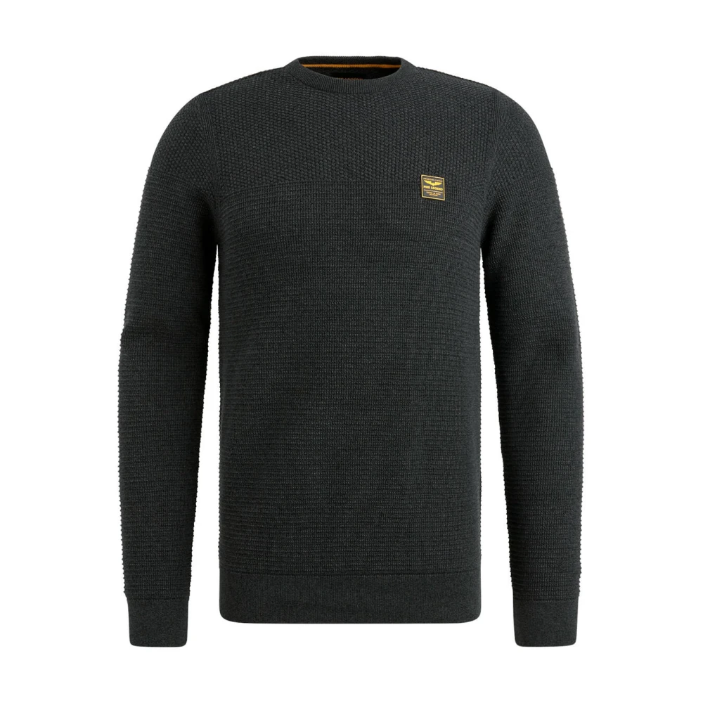 PME Legend Katoen Mouline Pullover Black Heren